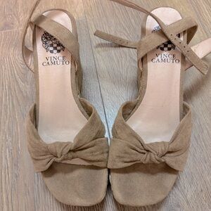 Vince Camuto Leather Platform Espadrille Sandals